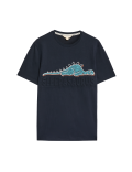 Pure Cotton Sleepasaurus Graphic Pyjama Top