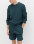 Pure Cotton Waffle Loungewear Shorts