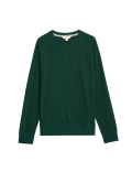 Pure Cotton Waffle Loungewear Sweatshirt