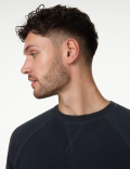 Pure Cotton Waffle Loungewear Sweatshirt