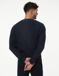 Pure Cotton Waffle Loungewear Sweatshirt