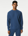 Pure Cotton Waffle Loungewear Sweatshirt