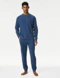 Pure Cotton Waffle Loungewear Sweatshirt