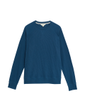 Pure Cotton Waffle Loungewear Sweatshirt