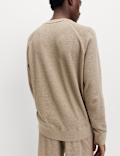 Pure Cotton Waffle Loungewear Sweatshirt