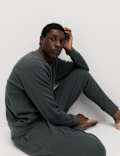 Pure Cotton Waffle Loungewear Sweatshirt
