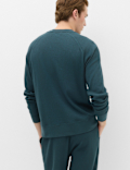 Pure Cotton Waffle Loungewear Sweatshirt
