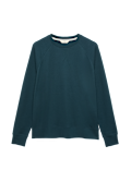 Pure Cotton Waffle Loungewear Sweatshirt