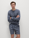 Pure Cotton Waffle Loungewear Sweatshirt