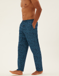 Pure Cotton Leaf Print Pyjama Set
