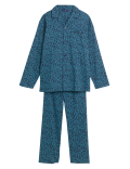 Pure Cotton Leaf Print Pyjama Set