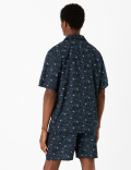 Pure Cotton Shark Print Pyjama Set