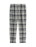 Pure Cotton Checked Loungewear Bottoms