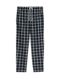 Pure Cotton Checked Loungewear Bottoms
