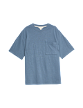 Cotton Rich Textured Loungewear Top