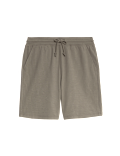 Cotton Rich Striped Lounge Shorts