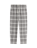 Pure Cotton Checked Loungewear Bottoms