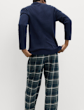 Pure Cotton Checked Loungewear Bottoms
