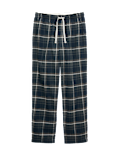 Pure Cotton Checked Loungewear Bottoms