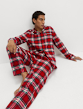 Pure Cotton Family Christmas Checked Pyjama Set