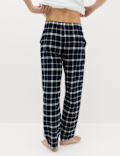 Pure Cotton Checked Loungewear Bottoms