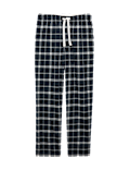 Pure Cotton Checked Loungewear Bottoms