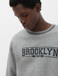 Cotton Rich Graphic Loungewear Sweatshirt