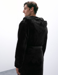 Fleece Supersoft Hooded Dressing Gown
