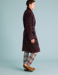 Fleece Checked Dressing Gown