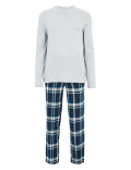 Pure Cotton Shadow Checked Pyjama Set