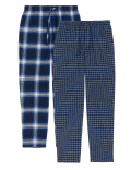 2pk Brushed Cotton Pyjama Bottoms