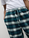 2pk Brushed Cotton Checked Pyjama Bottoms