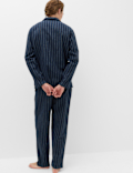 Pure Cotton Brushed Stripe Pyjama Set