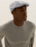 Linen Textured Flat Cap