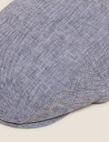 Linen Textured Flat Cap