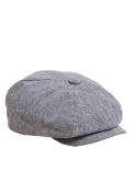 Linen Blend Textured Baker Boy Hat