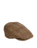 Pure Wool Checked Flat Cap with Stormwear™