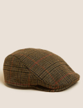 Pure Wool Checked Flat Cap with Stormwear&trade;