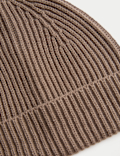 Ribbed Knitted Beanie Hat