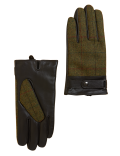 British Wool and Leather Herringbone Gloves