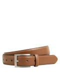 Textured Leather Slim Belt