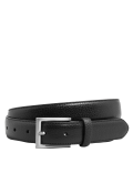 Textured Leather Slim Belt