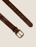 Leather Stitch Detail Belt