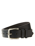 Leather Rectangular Buckle Denim Belt