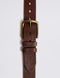 Leather Rectangular Buckle Denim Belt