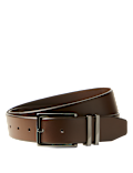 Leather Double Metal Keeper Smart Belt