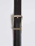 Leather Rectangular Buckle Reversible Belt