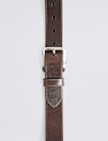 Leather Rectangular Buckle Casual Belt