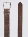 Leather Rectangular Buckle Casual Belt