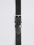 Leather Rectangular Buckle Casual Belt
